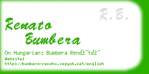 renato bumbera business card